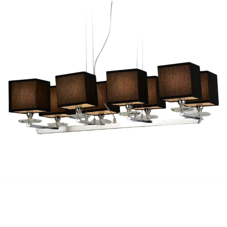 Подвесная люстра Fianelo LDP 1248-8 BK (ткань, цвет черный)