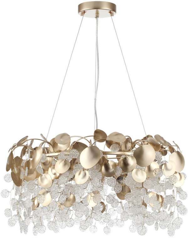 Подвесная люстра Odeon Light Coins 5104/8 золотистый/прозрачный металл/стекло E14 8*40W 220В