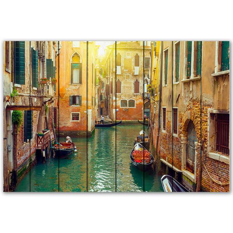Картина на дереве Каналы Венеции 40х60 см