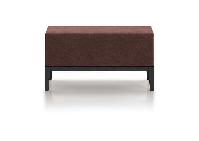 Банкетка Fjord 80 бордового цвета с черным основанием