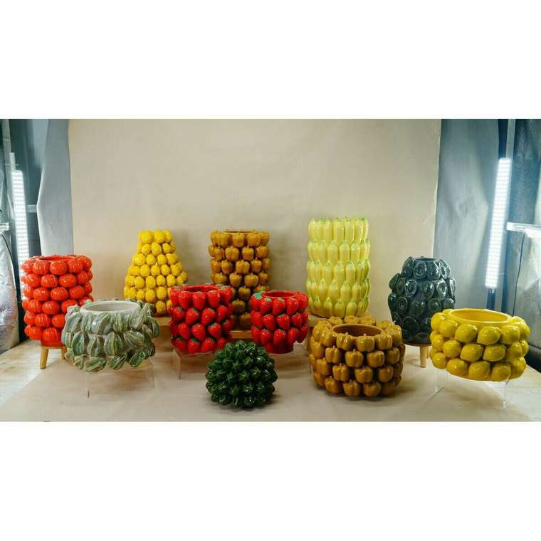 Блюдо Красный клубника Тропический 20 x 20 x 21