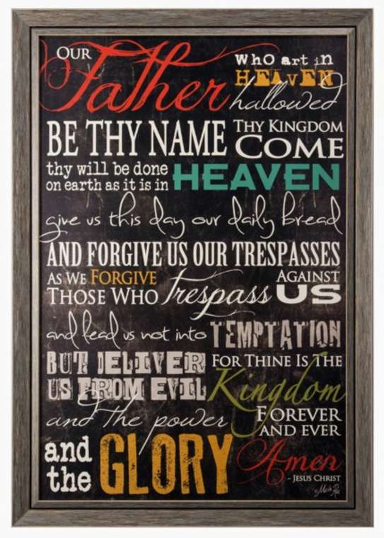 Постер в раме "The Lord's Prayer"