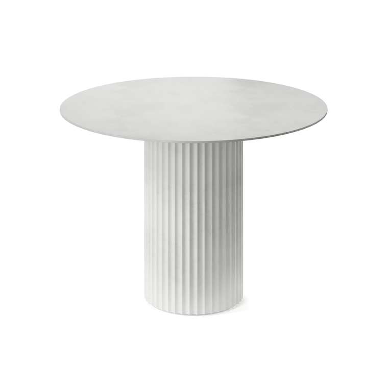 Обеденный стол круглый Капелла белого цвета