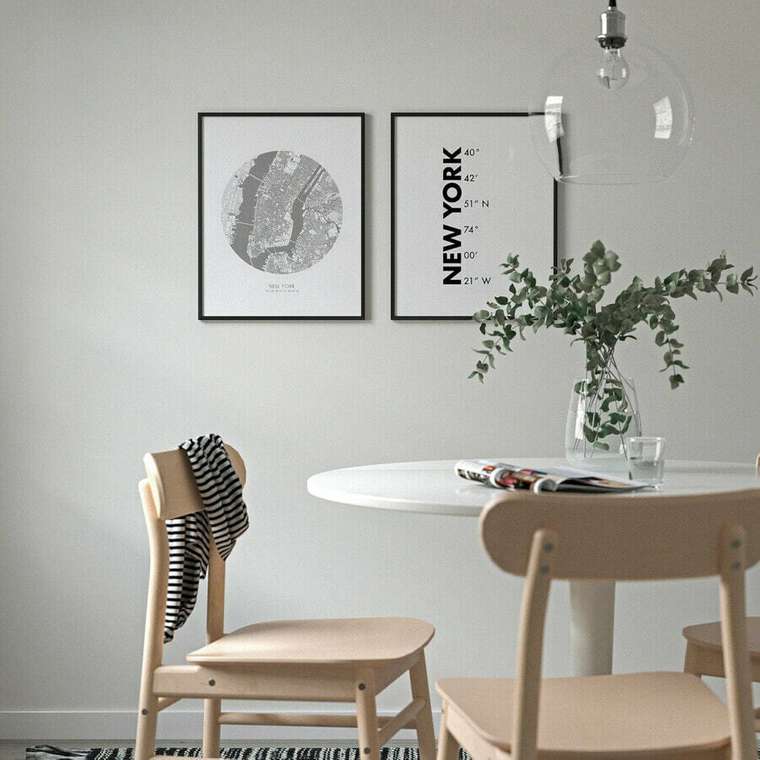 Координаты, Нью-Йорк, 40х50 см