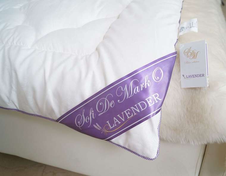 Одеяло Lavender 155х210 белого цвета