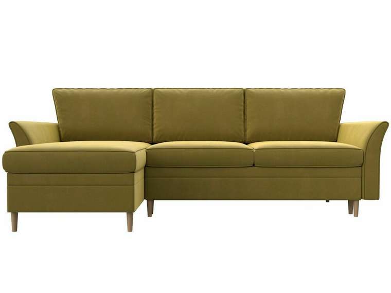 Угловой диван-кровать София желтого цвета левый угол