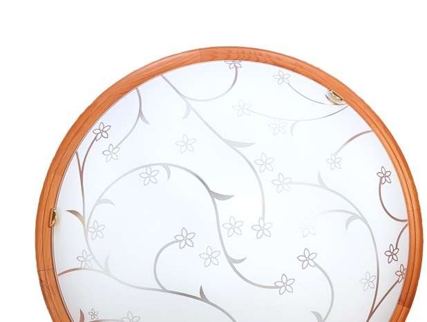 Настенно-потолочный светильник Sonex Luaro Wood 3107 стекло/белое/св. орех E27 3*100Вт