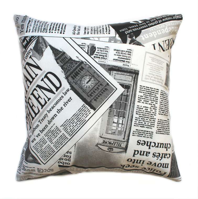 Декоративная подушка "Газета"