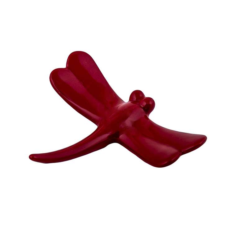 Настенный декор стрекоза красного цвета