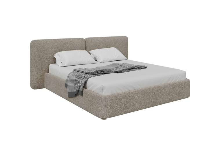Кровать двуспальная Hub Soft 180х200 цвета капучино с подъемным механизмом