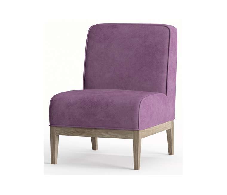 Кресло из велюра Арагорн сиреневого цвета