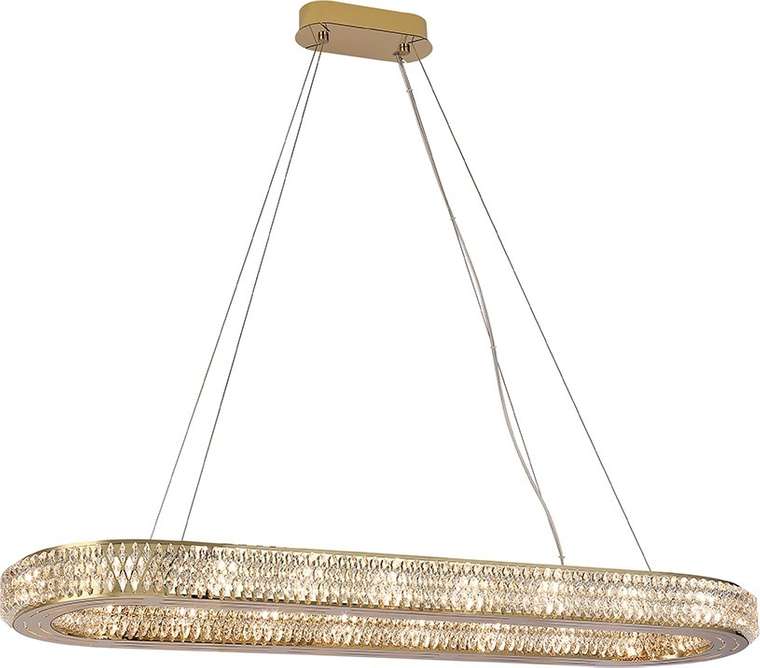 Подвесной хрустальный светильник Newport 8560 8560/100 C oval gold polished