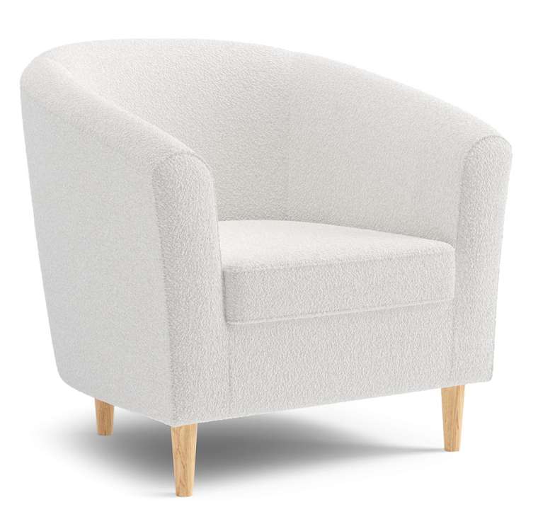 Кресло Веста Fluffy белого цвета