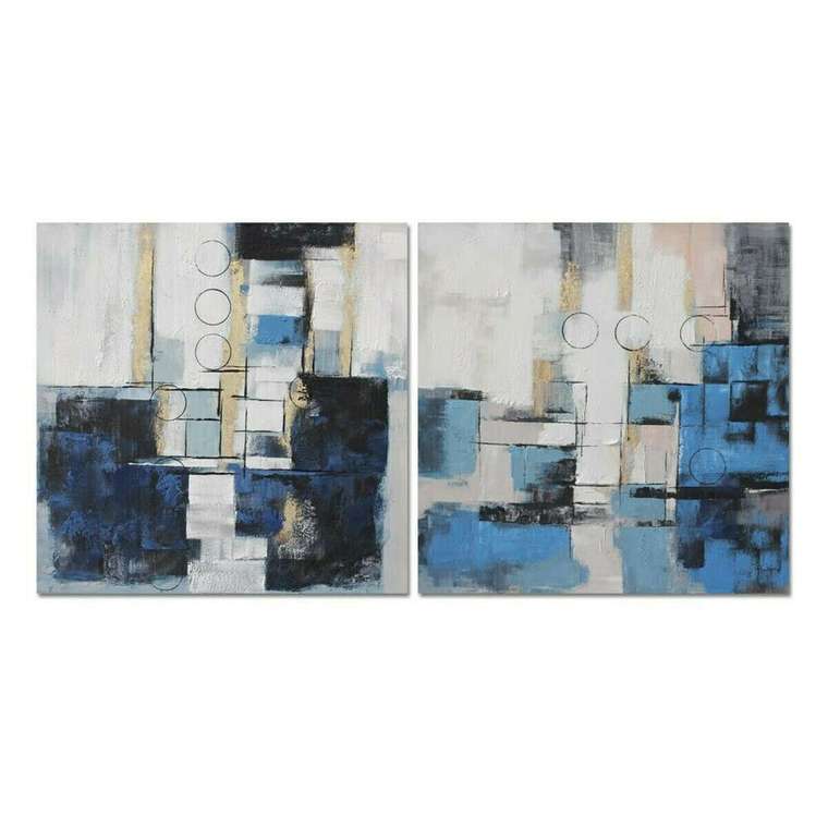 Картина Абстракция современный 100 x 2,8 x 100 cm (2 штук)