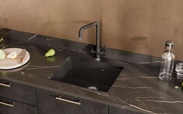 Кухонная мойка Ulgran Quartz Under 500-09 цвета асфальт