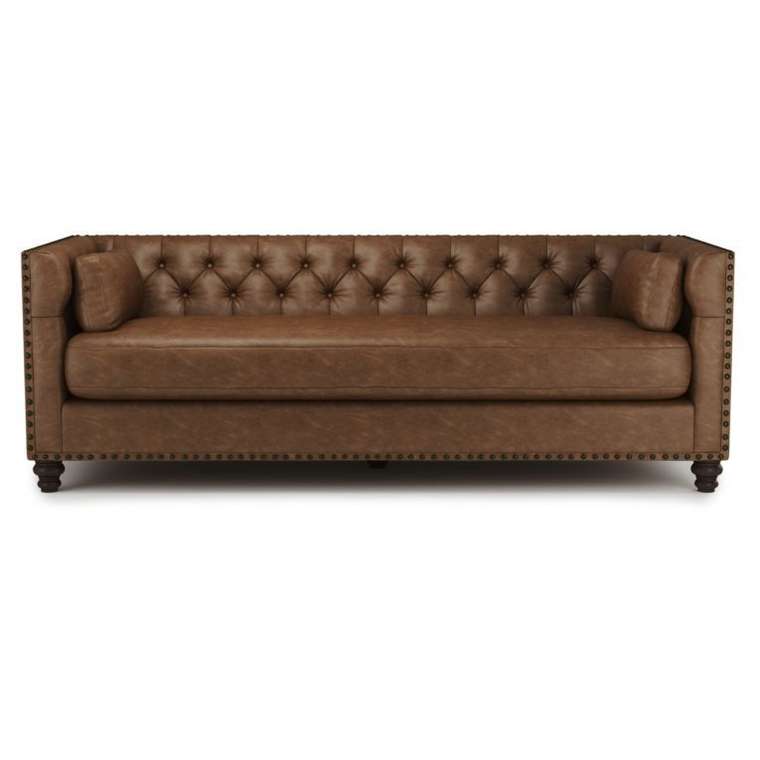 Трехместный диван Chesterfield Florence из экокожи