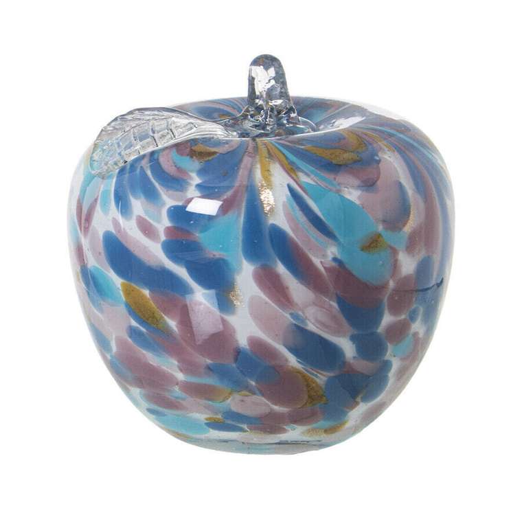 Декоративная фигура Alexandra House Living Синий Стеклянный Яблоко 13 x 13 cm