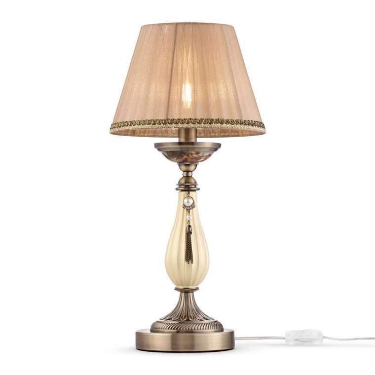Настольная лампа Demitas с бежевым абажуром 