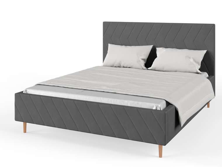 Кровать Афина-3 160х200 серого цвета с подъемным механизмом