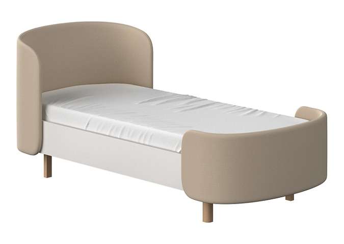 Кровать Kidi Soft 80х180 бело-бежевого цвета