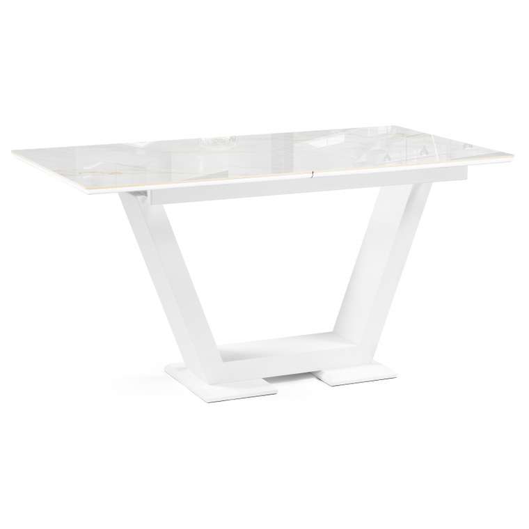 Раздвижной обеденный стол Иматра белого цвета