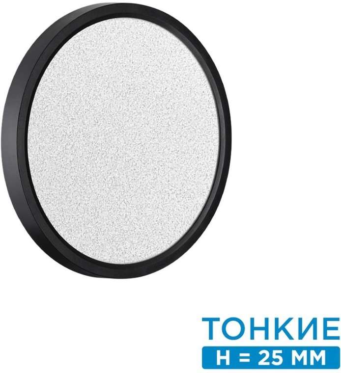 Настенно-потолочный Sonex Omega Black 7662/18L MITRA пластик/белый/черный LED 18Вт 3000/4000K D230 IP20