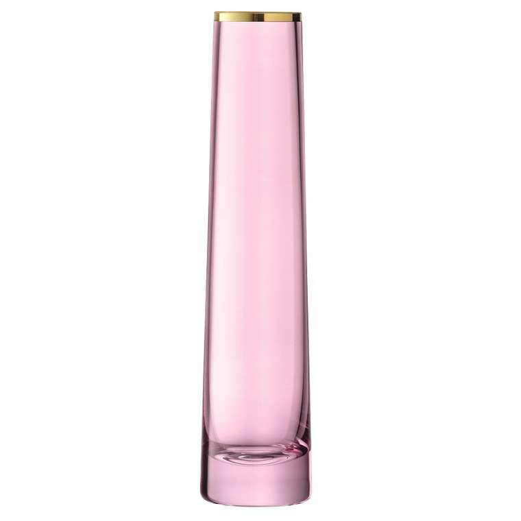 Ваза Sorbet 28 см розовая из выдувного стекла