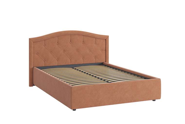 Кровать Верона 2 140х200 персикового цвета без подъемного механизма