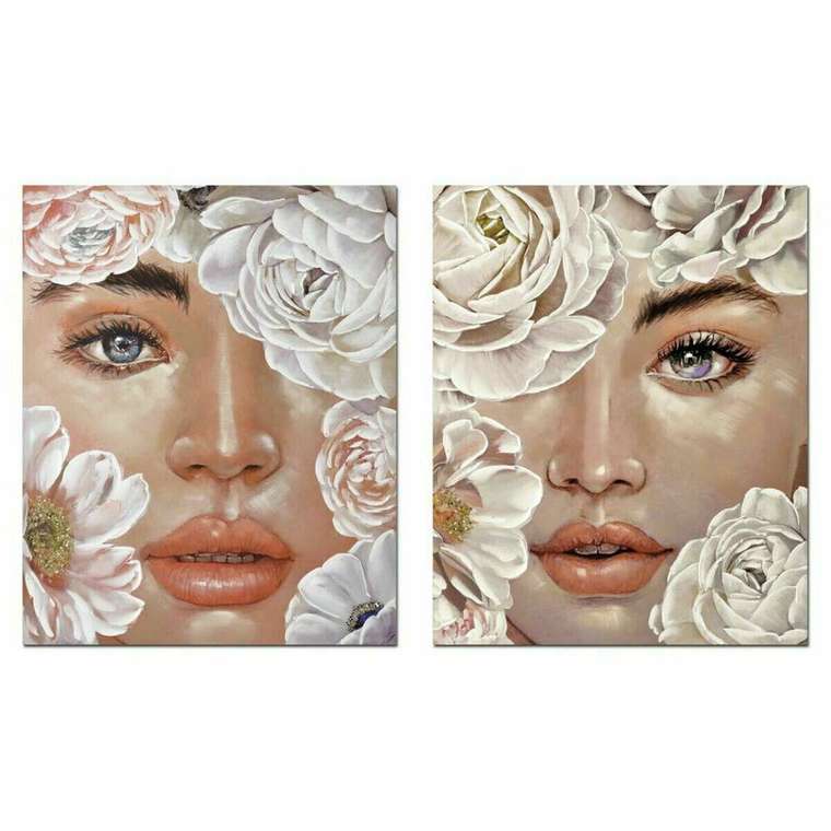 Картина Цветы романтик 80 x 3 x 100 cm (2 штук)