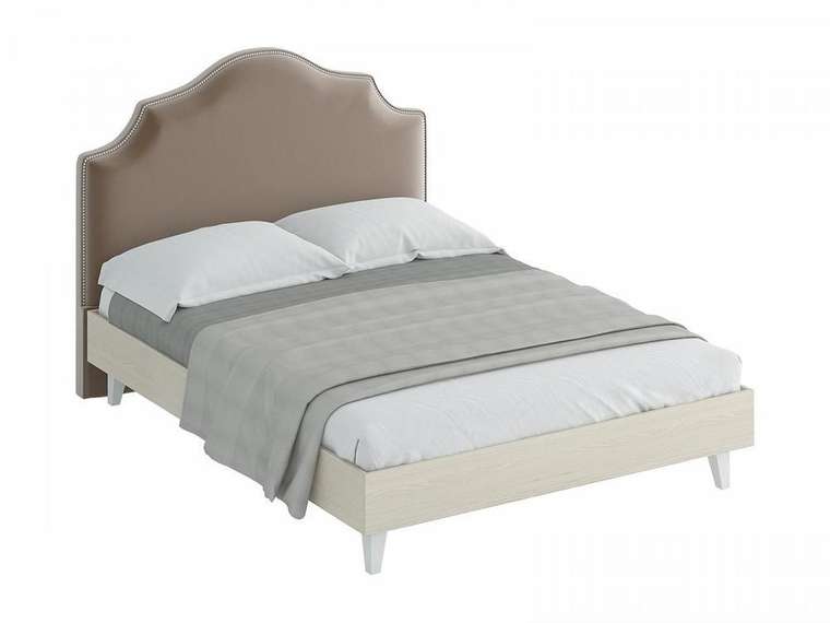 Кровать "Queen Victoria" с бежево-серым изголовьем 160х200 