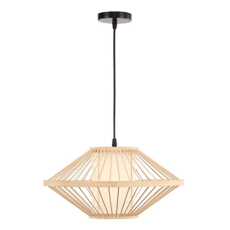 Светильник подвесной ST-Luce Древесный/Белый E27 1*40W ALMA