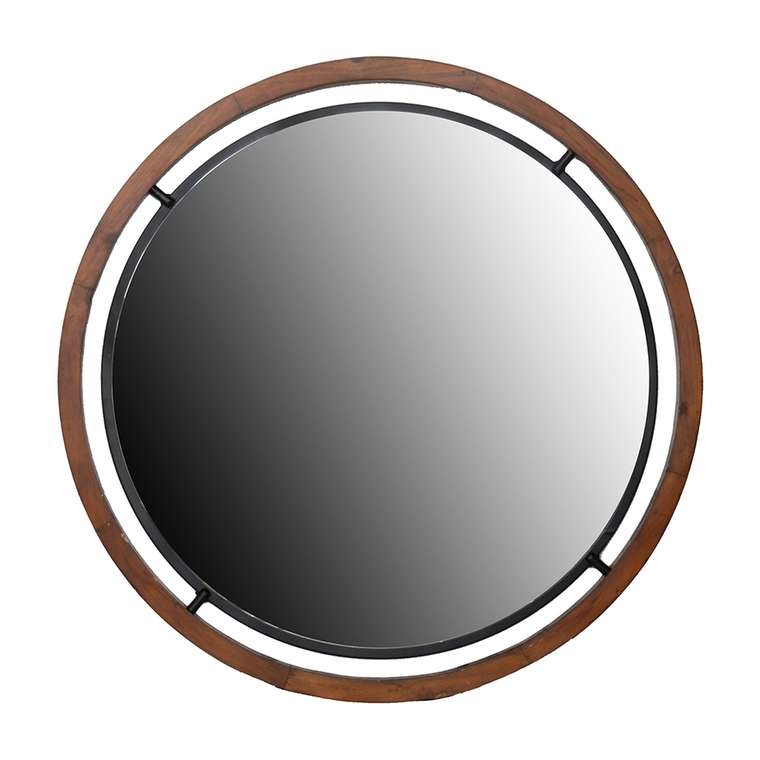 Зеркало настенное в раме коричневого цвета