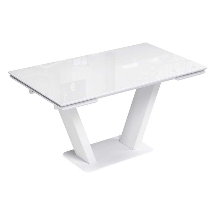 Раздвижной обеденный стол Конор белого цвета