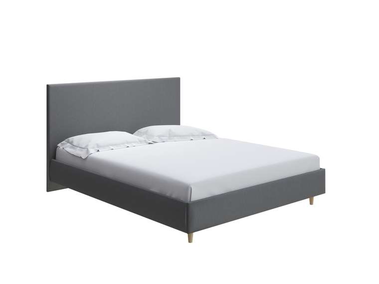 Кровать Leya 140х200 серого цвета