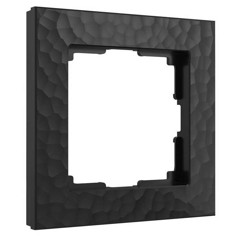 Рамка из пластика на 1 пост Hammer черный W0012408