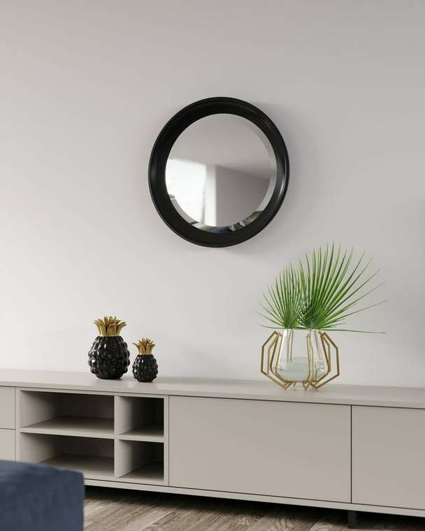 Настенное зеркало ArteL D60 черного цвета