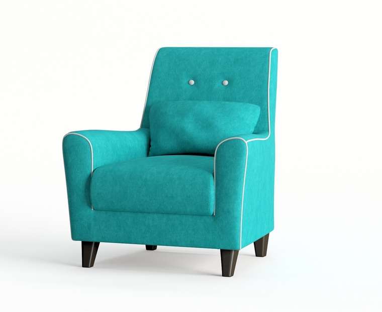 Кресло Мерлин в обивке из вельвета бирюзового цвета