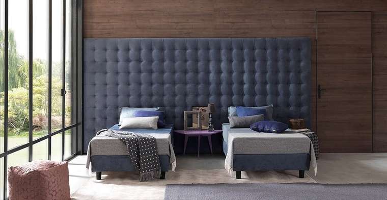 Кровать "Letto GM 25" с обивкой из экокожи или велюра 160х200 см