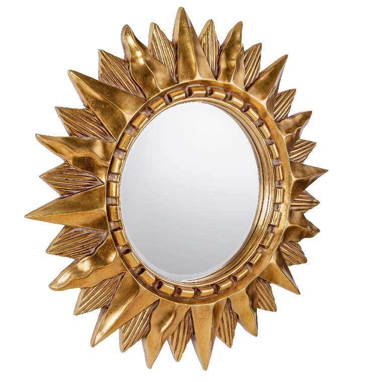 Настенное зеркало-солнце Sol Gold  