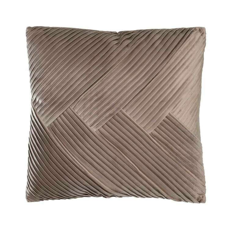 Декоративная подушка Shoura 45х45 коричневого цвета