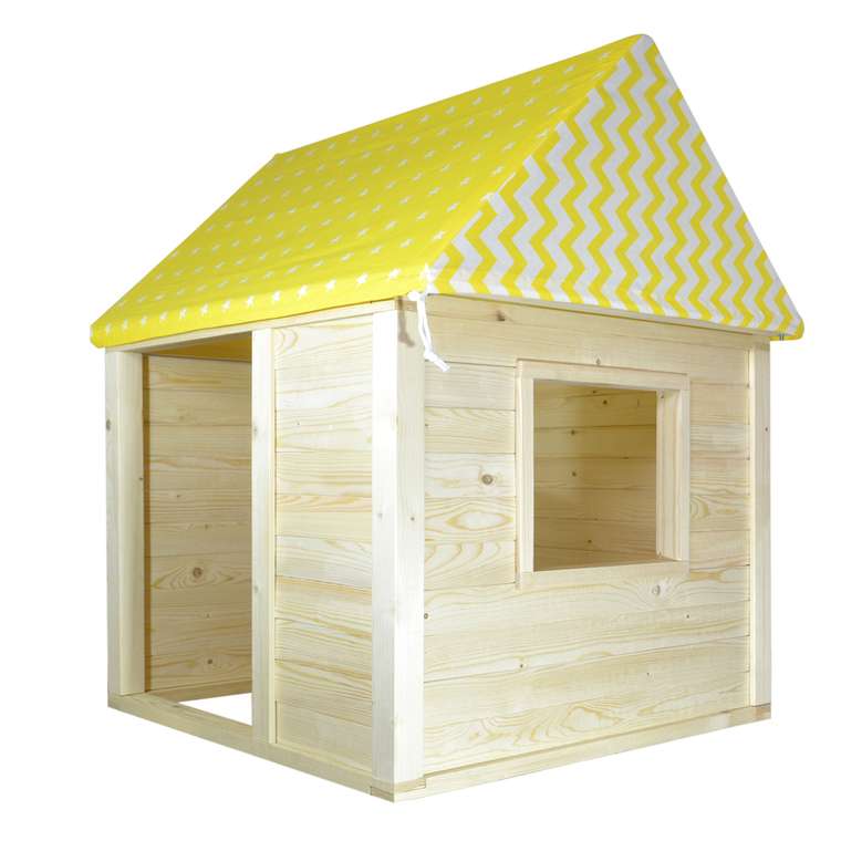 Малый деревянный игровой дом-конструктор из массива сосны