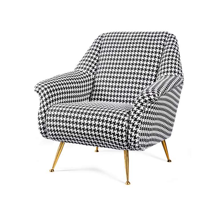 Кресло Caledonian с черно-белым принтом