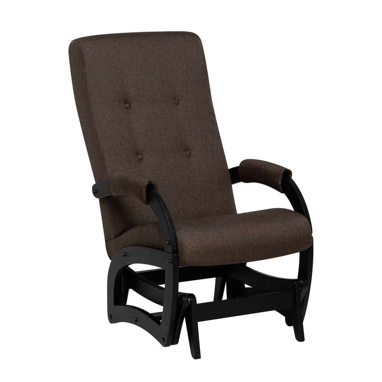 Кресло-маятник Тея темно-коричневого цвета 