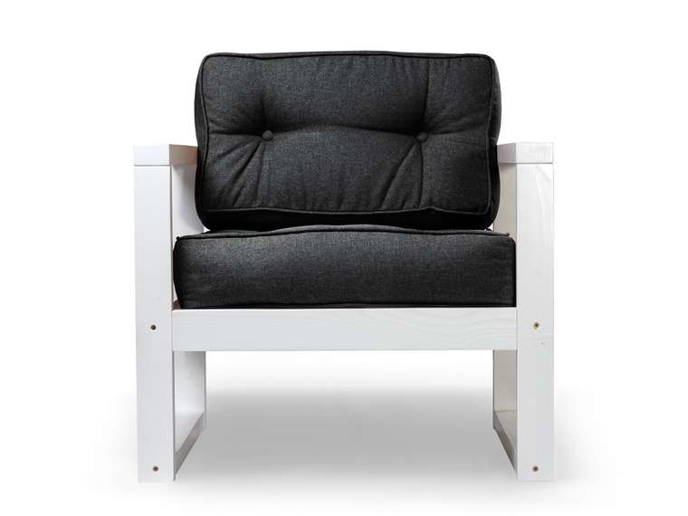 Кресло Астер с обивкой из рогожки черного цвета