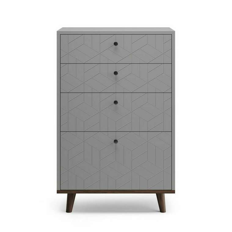 Высокий комод Twin TW020 серого цвета