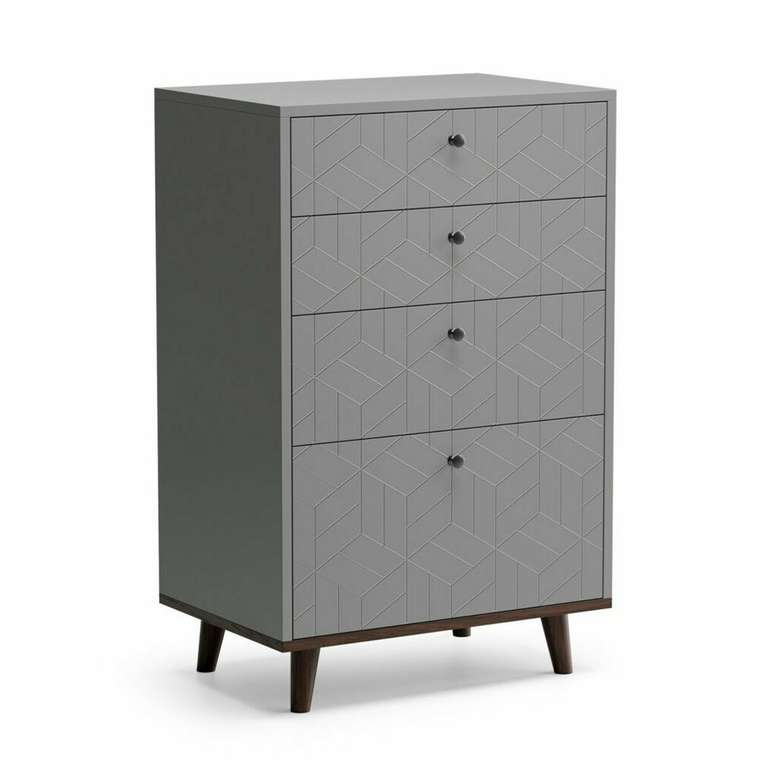 Высокий комод Twin TW020 серого цвета