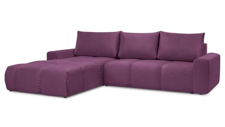 Диван-кровать с оттоманкой Венто фиолетового цвета
