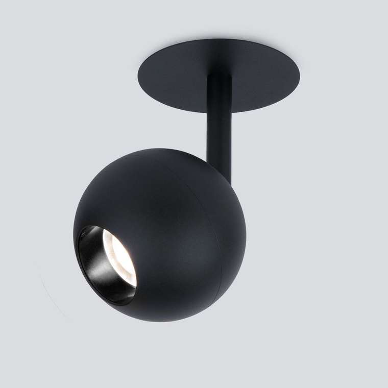 Встраиваемый точечный светодиодный светильник 9925 LED 8W 4200K черный Ball