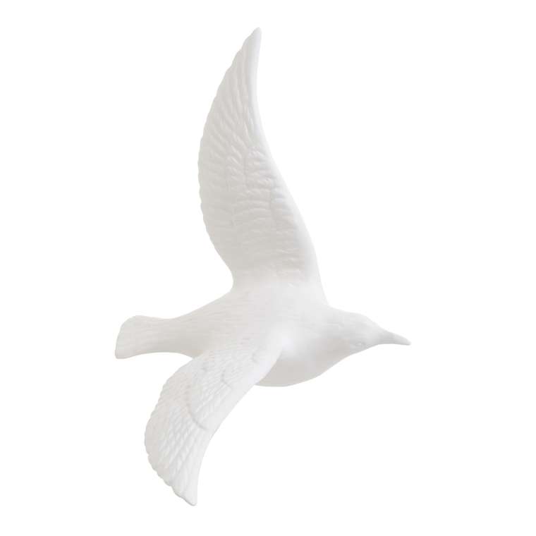 Декор настенный Птица белого цвета