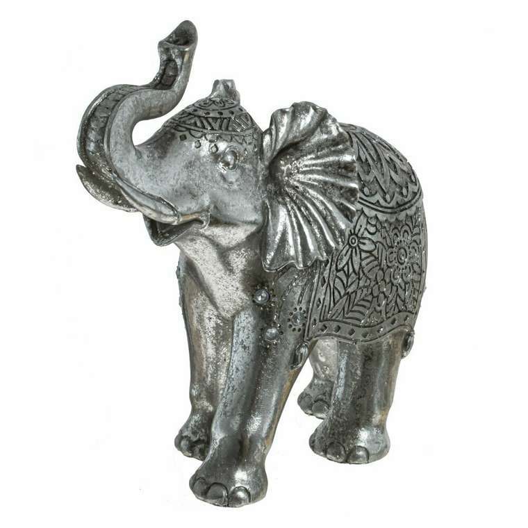 Фигурка декоративная Слон серого цвета